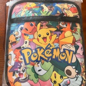 Pokemon Pikachu CATCH 'EM ALL Characters Zippered Soft Lunch Box